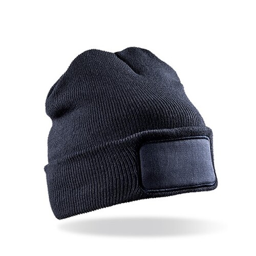 Result Genuine Recycled Recycled Double Knit Printers Beanie (Navy, One Size)