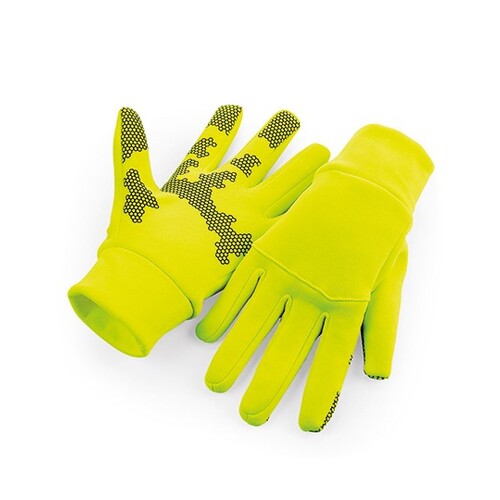 Beechfield Softshell Sports Tech Gloves (Fluorescent Yellow, S/M)