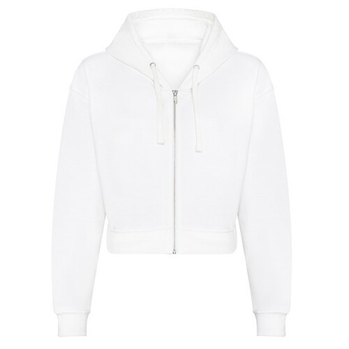 Just Hoods Women´s Fashion Cropped Zoodie (Arctic White, XXS)