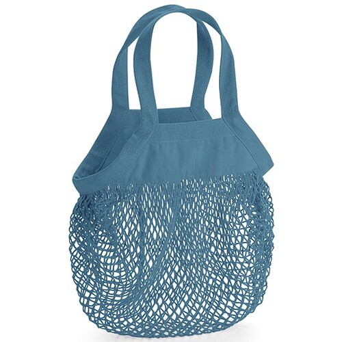 Westford Mill Organic Cotton Mini Mesh Grocery Bag (Airforce Blue, 34 x 34 cm)