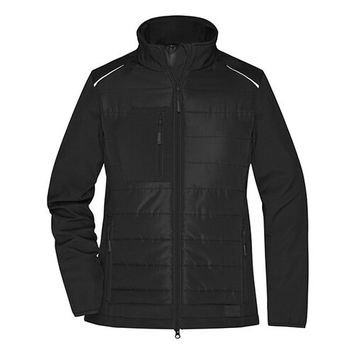 James&Nicholson Ladies´ Hybrid Jacket (Black, Black, XS)