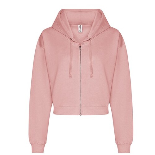Just Hoods Women´s Fashion Cropped Zoodie (Dusty Pink, S)