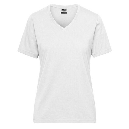 James&Nicholson Ladies´ Bio Workwear T-Shirt (White, XS)