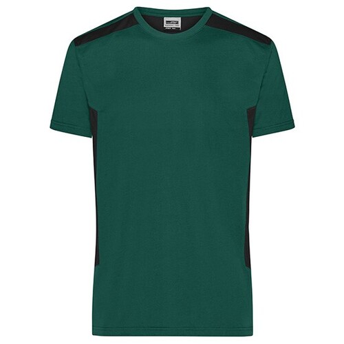 James&Nicholson Men´s Workwear T-Shirt -STRONG- (Dark Green, Black, 6XL)