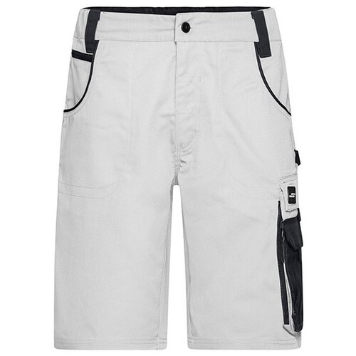 James&Nicholson Workwear Bermudas -STRONG- (White, Carbon, 42)