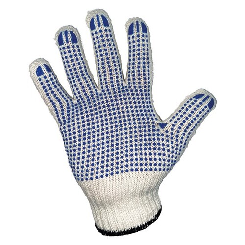 Korntex Robust Coarse Knitted Working Gloves Bursa (Ecru, Blue, 10)