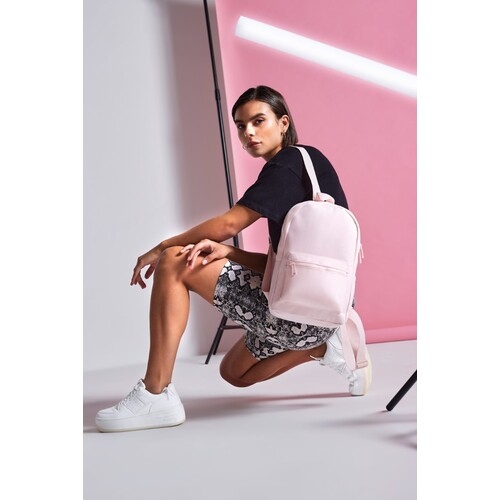 BagBase Mini Essential Fashion Backpack (White, 23 x 35 x 12 cm)