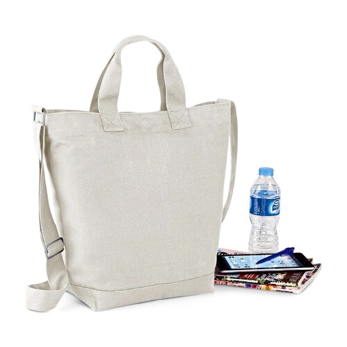 BagBase Canvas Day Bag (Light Grey, 38 x 40 x 14 cm)