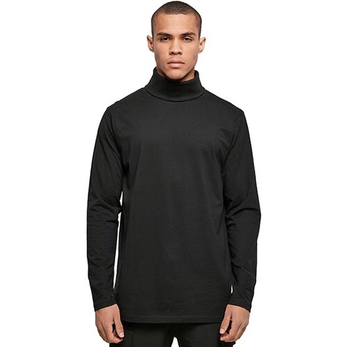 Build Your Brand Turtle Neck Longsleeve (White, XS)