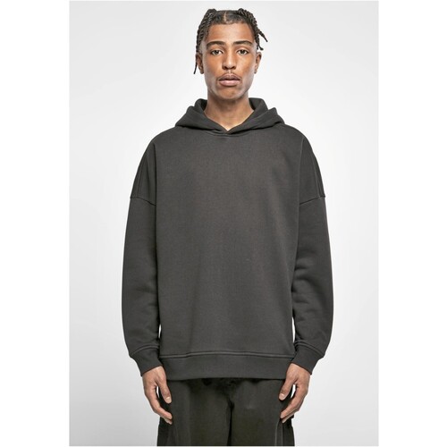 Build Your Brand Oversized Cut On Sleeve Hoody (Grey, 4XL)