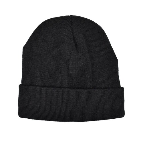 L-merch Chapeau tricoté avec polaire (Black, One Size)