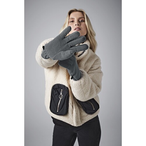 Beechfield Recycled Fleece Gloves (Steel Grey, L/XL)
