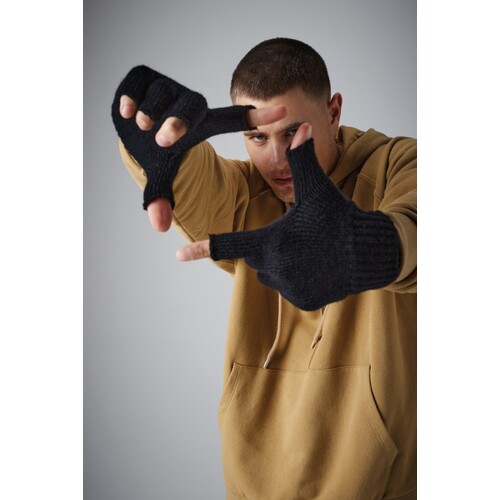 Beechfield Fingerless Gloves (Black, S/M)