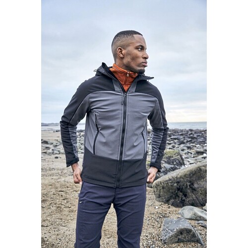Craghoppers Expert Active Hooded Softshell (Carbon Grey, Black, XXL)