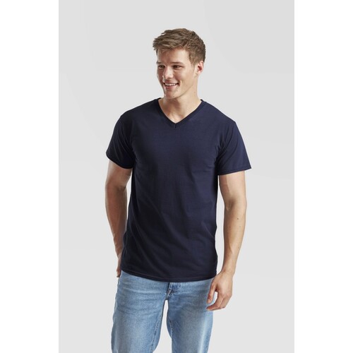 Fruit of the Loom Valueweight V-Neck T (Black, 3XL)