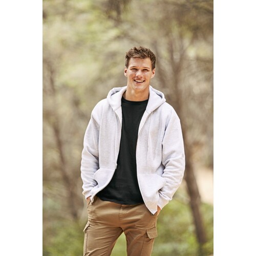 Fruit of the Loom Premium Hooded Sweat Jacket (Charcoal (Solid), 3XL)
