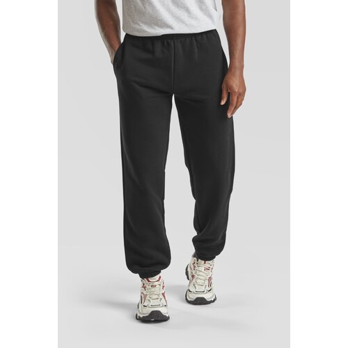 Pantaloni da jogging con polsini elasticizzati Fruit of the Loom Premium (Black, 3XL)