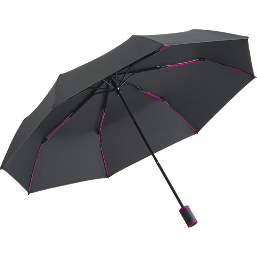 Paraguas de bolsillo FARE®-Mini Style (Black, Magenta, Ø 98 cm)