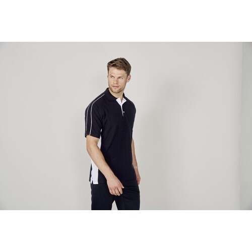 Finden+Hales Adult's Sports Polo (Navy, White, 3XL)
