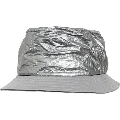FLEXFIT Crinkled Paper Bucket Hat (Black, One Size)