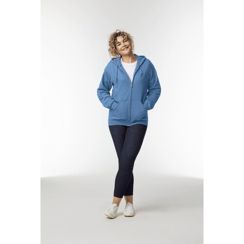 Gildan Heavy Blend™ Adult Full Zip Hooded Sweatshirt (Graphite Heather, 3XL)