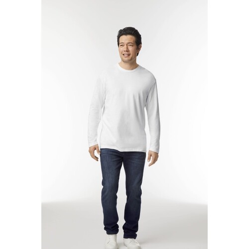 Gildan Softstyle® Adult Long Sleeve T-Shirt (Black, S)