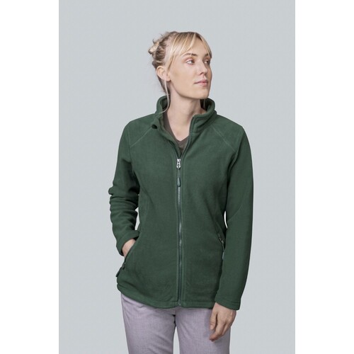 HRM Women's Full Zip Fleece Jacket (Bottle Green, XXL)