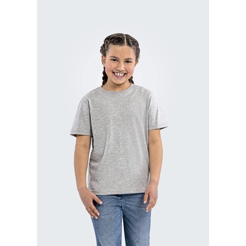 Camisetas orgánicas de lujo con cuello redondo para niños de HRM (White, M (134/8-9))