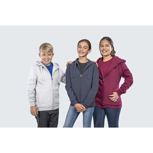 HRM Kids' Premium Hooded Jacket (Bordeaux, S (128/7-8))