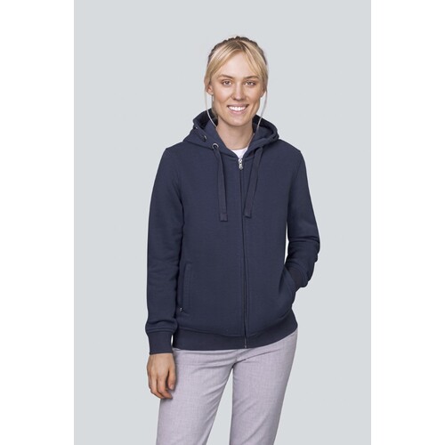 Chaqueta con capucha HRM Premium, Mujer (Gris oscuro, S)