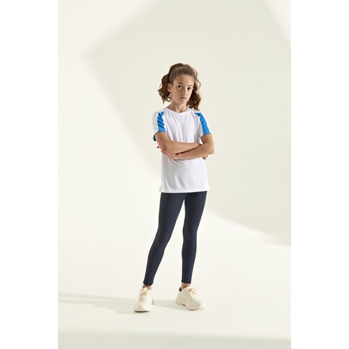 Just Cool Kids´ Contrast Cool T (Arctic White, Fire Red, 7/8 (M))