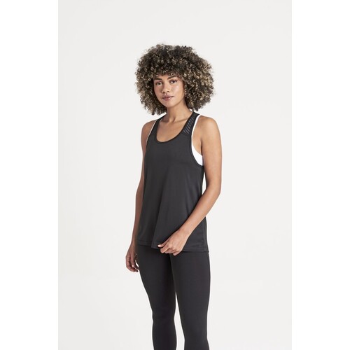 Just Cool Women´s Cool Smooth Workout Vest (Jet Black, Jet Black, XS)