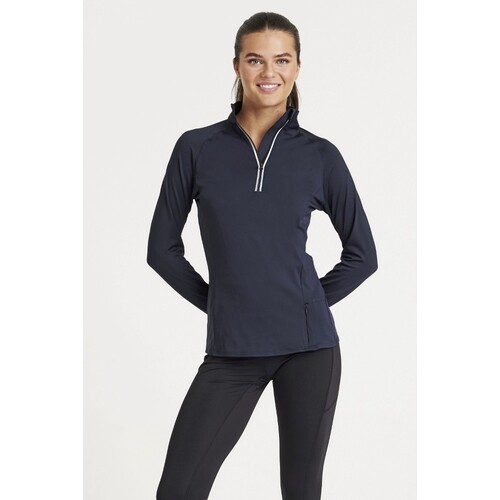 Maglia Cool-Flex con 1/2 zip da donna