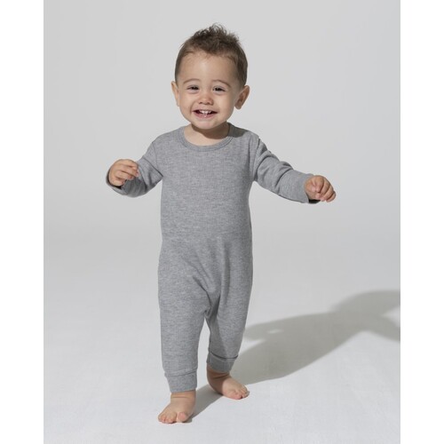 JHK Baby Playsuit Long Sleeve (White, 3 Monate)