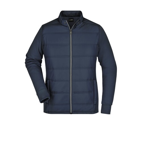 James&Nicholson Ladies´ Hybrid Sweat Jacket (Black, S)