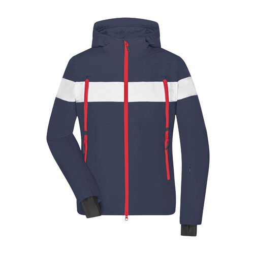 James&Nicholson Ladies´ Wintersport Jacket (Light Red, White, Black, XS)