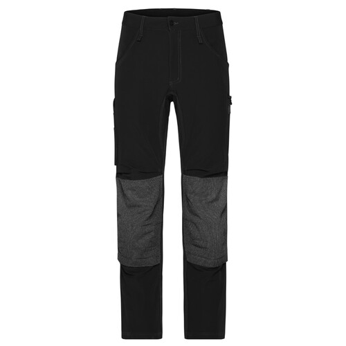 James&Nicholson Workwear Pants 4-Way Stretch Slim Line (Black, 25)