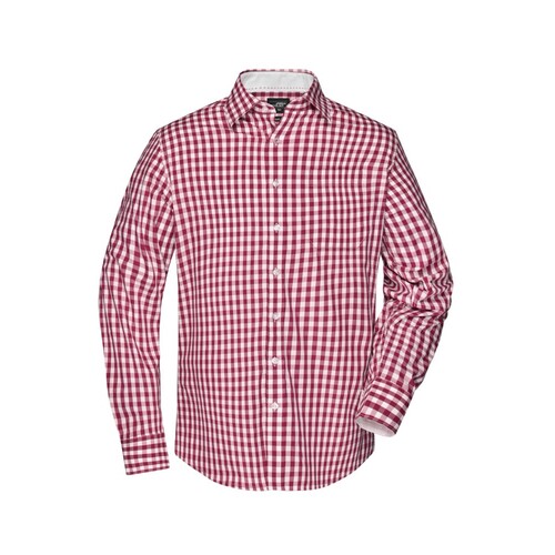James&Nicholson Men´s Checked Shirt (Turquoise, White, 3XL)
