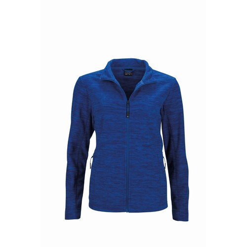 James&Nicholson Ladies´ Fleece Jacket (Royal Melange, Blue, XXL)