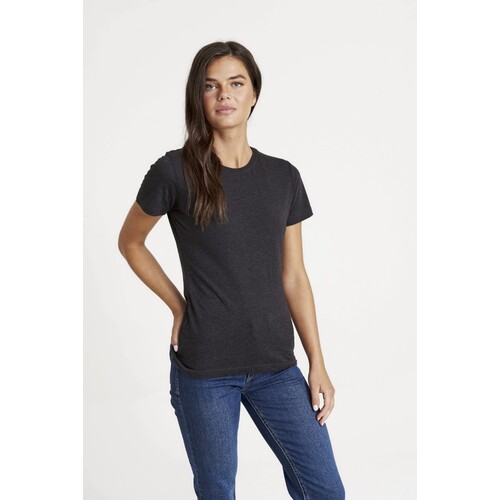 Just Ts Women´s Tri-Blend T (Heather Black, S)