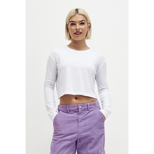 Just Ts Women´s Long Sleeve Cropped T (Dusty Pink, L)