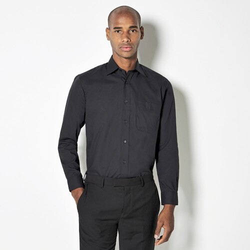 Kustom Kit Men´s Classic Fit Business Shirt Long Sleeve (Black, 51 (4XL/20))