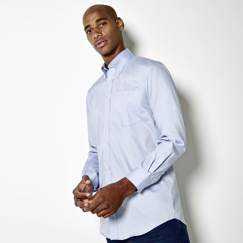 Kustom Kit Men's Classic Fit Premium Oxford Shirt Long Sleeve (Dark Navy, 37 (S/14H))