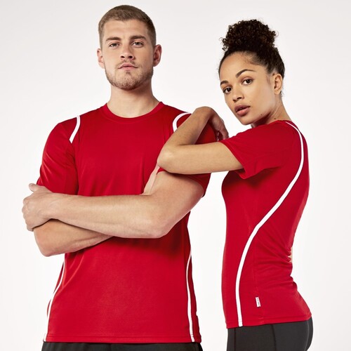 Kustom Kit Regular Fit Cooltex® Contrast Tee (Red, White, 3XL)
