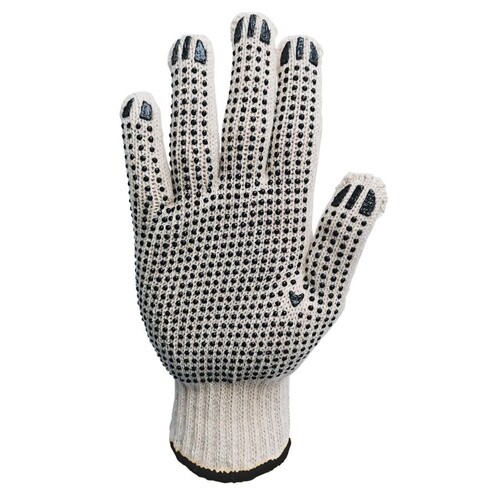 Korntex Robust Coarse Knitted Working Gloves Bursa (Ecru, Black, 7)