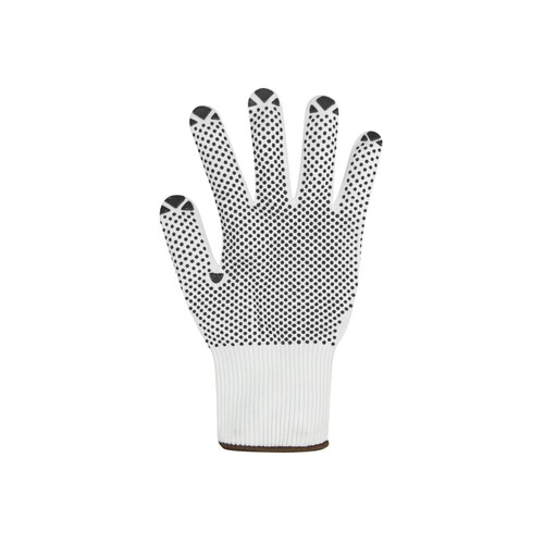 Korntex Finely Knitted Working Gloves Konya (White, Black, 8)