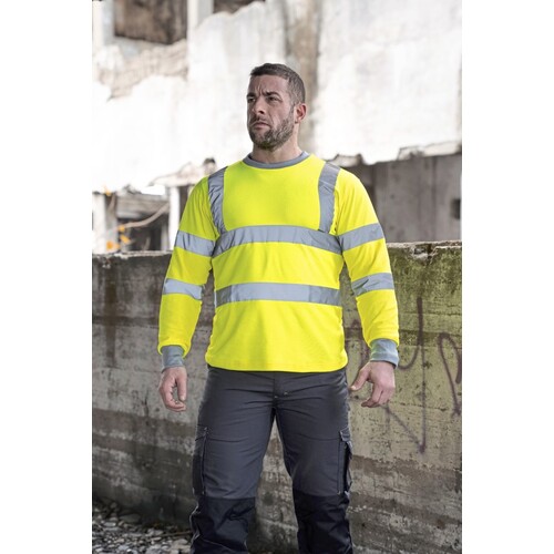 Korntex Hi-Vis Workwear Sweatshirt Limerick (Black, L)