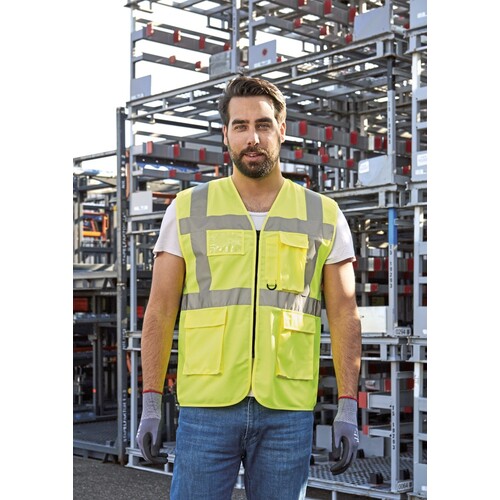 Korntex CO² Neutral Multifunctional Executive Safety Vest Hamburg (Green, 4XL)