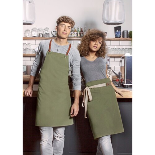 Karlowsky Bib Apron Green Generation (Moss Green (ca. Pantone 4229C), 70 x 85 cm)