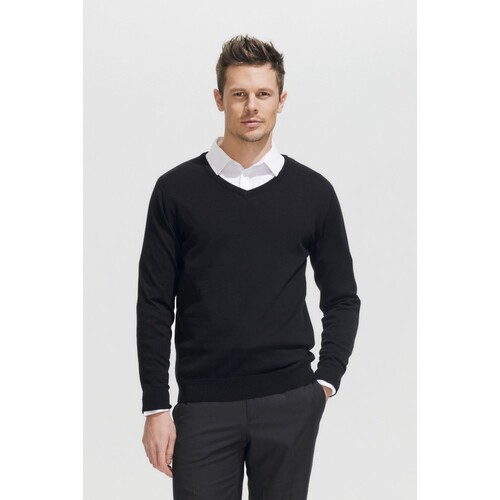 SOL´S Men´s V-Neck Sweater Galaxy (Black, S)